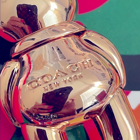 NWT Coach Signature Rose Golf Bear - Picture 3 of 14